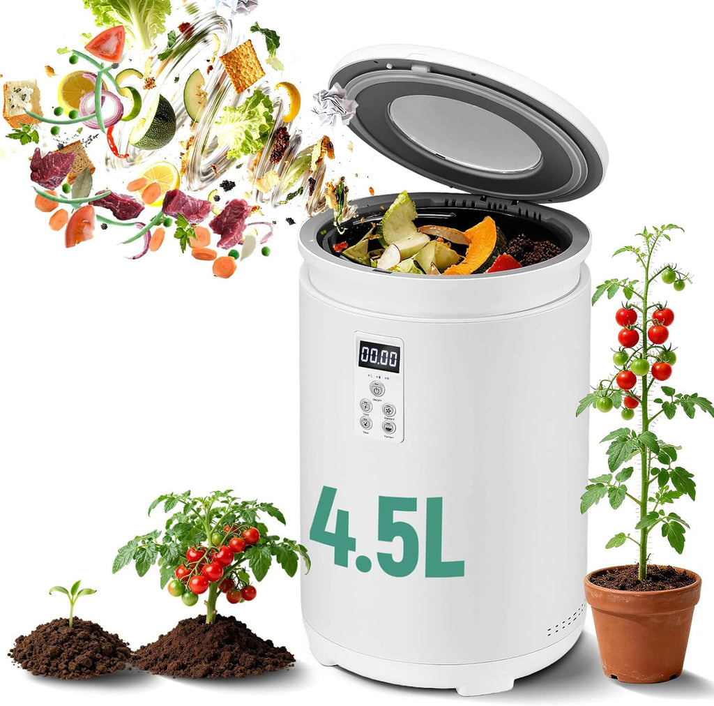 Electric Food Waste Composter Machine Smart Kitchen Garbage Disposal Recycler Bin for Home Garden Organic Waste Treatment