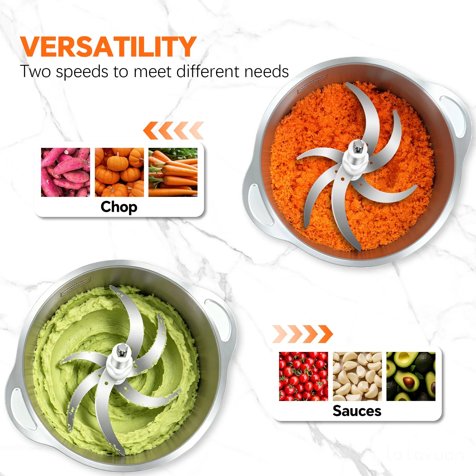 Electric Meat Grinder 110V Stainless Steel Food Processor 2 Speed Mincer Kitchen Chopper for Vegetables Meat Home Use
