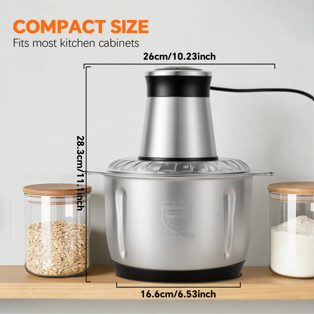 Electric Meat Grinder 110V Stainless Steel Food Processor 2 Speed Mincer Kitchen Chopper for Vegetables Meat Home Use