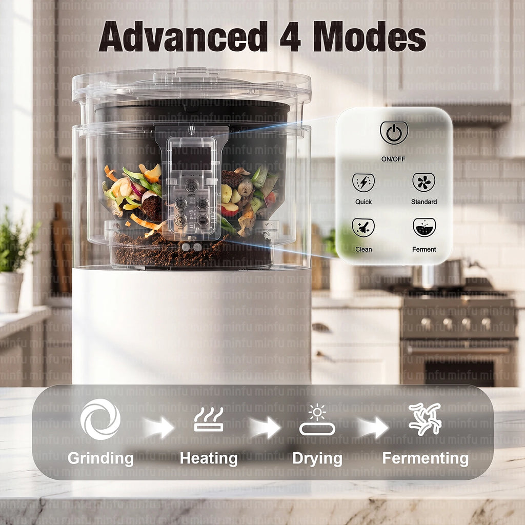 4.5L Automatic Electric Food Composter Odorless Home Kitchen Food Waste Composting Machine