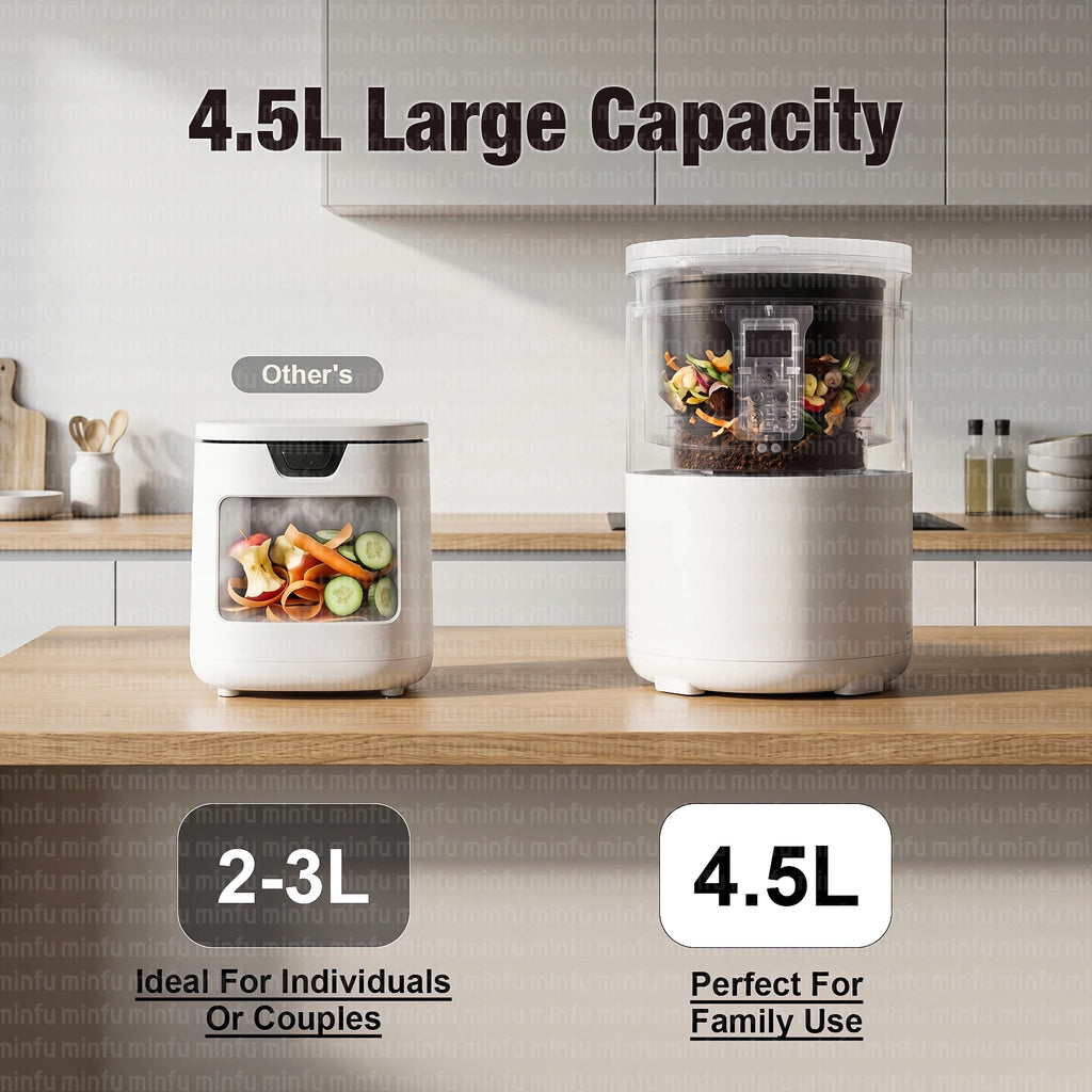 4.5L Automatic Electric Food Composter Odorless Home Kitchen Food Waste Composting Machine