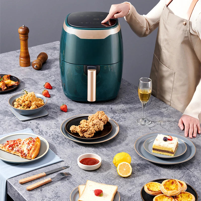 8L Air Fryer Household Large-Capacity Electric Fryer Intelligent Oil-free Multi-function Electric Fryer Microcomputer LED Touch