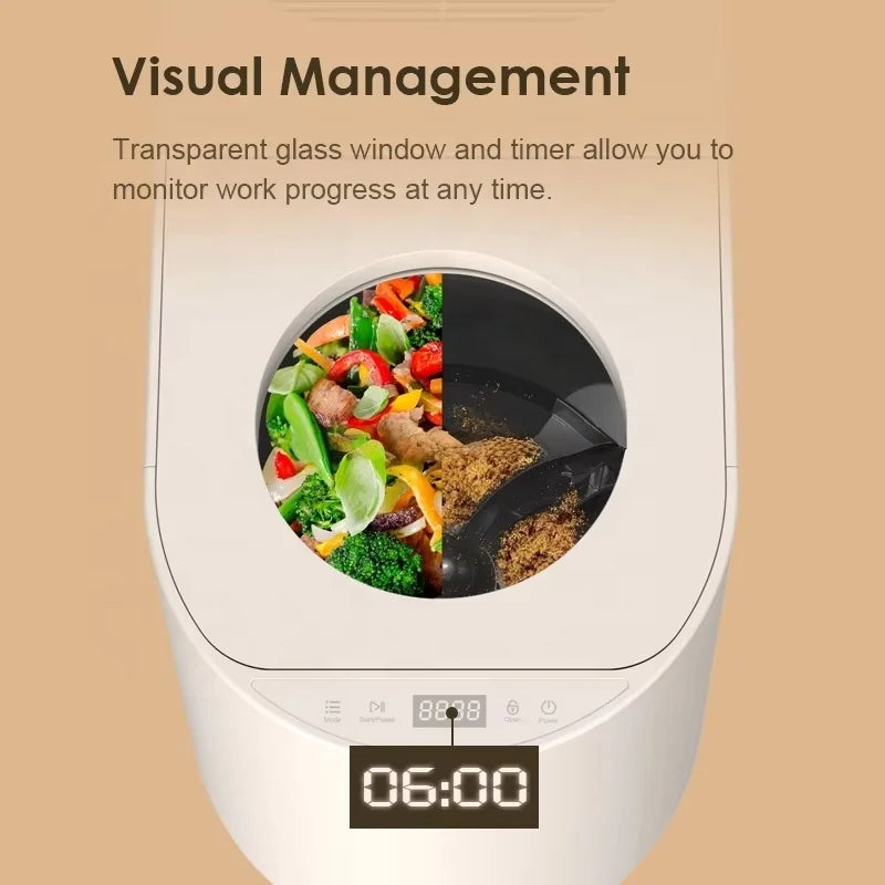 Kitchen Waste Composting Machine 4.5L Food Compost Quiet Electric Garbage Disposal Composter for Household