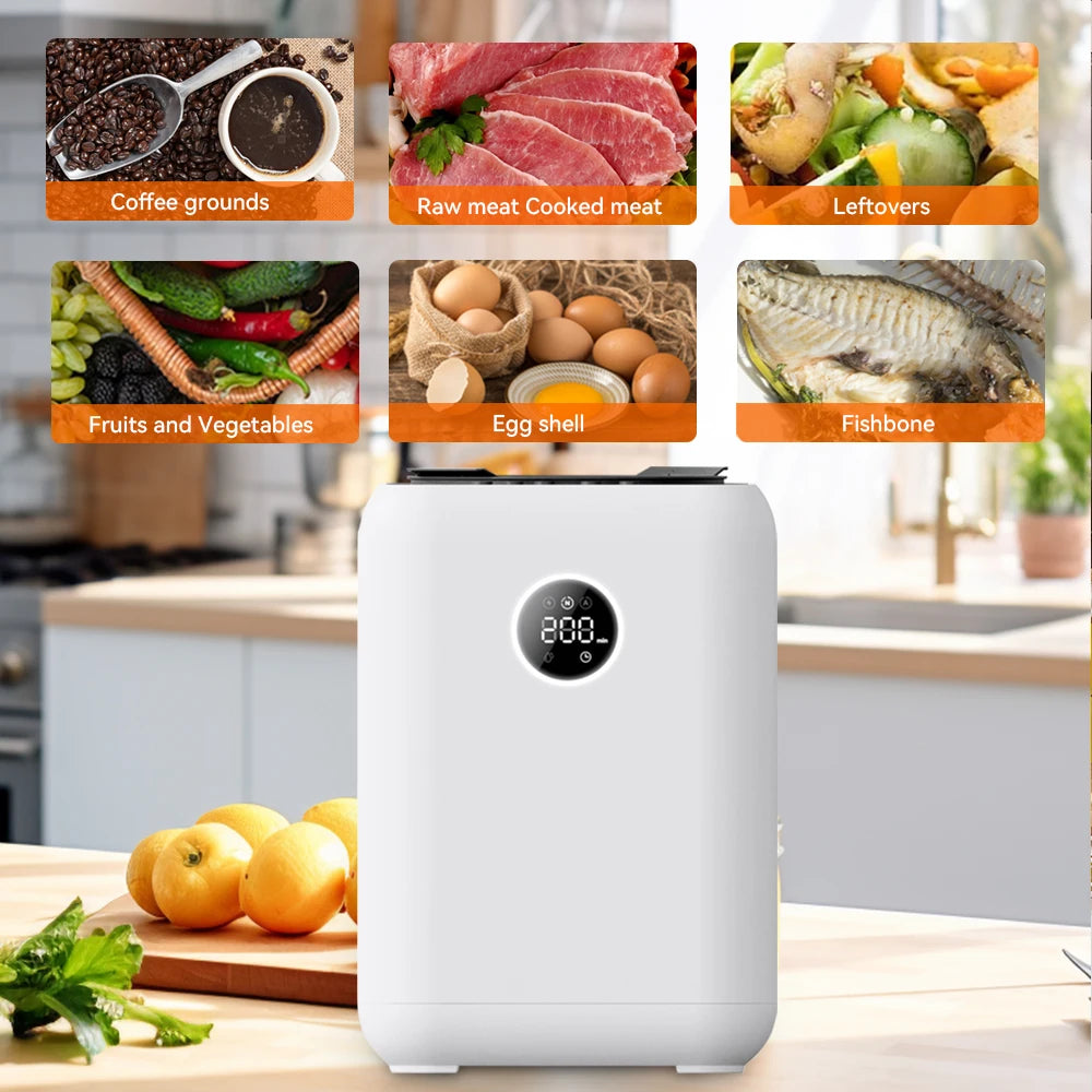 Odorless Smart Kitchen Food Waste Composting Machine 3L Large Capacity Electric Waste Disposal Machine Household Application