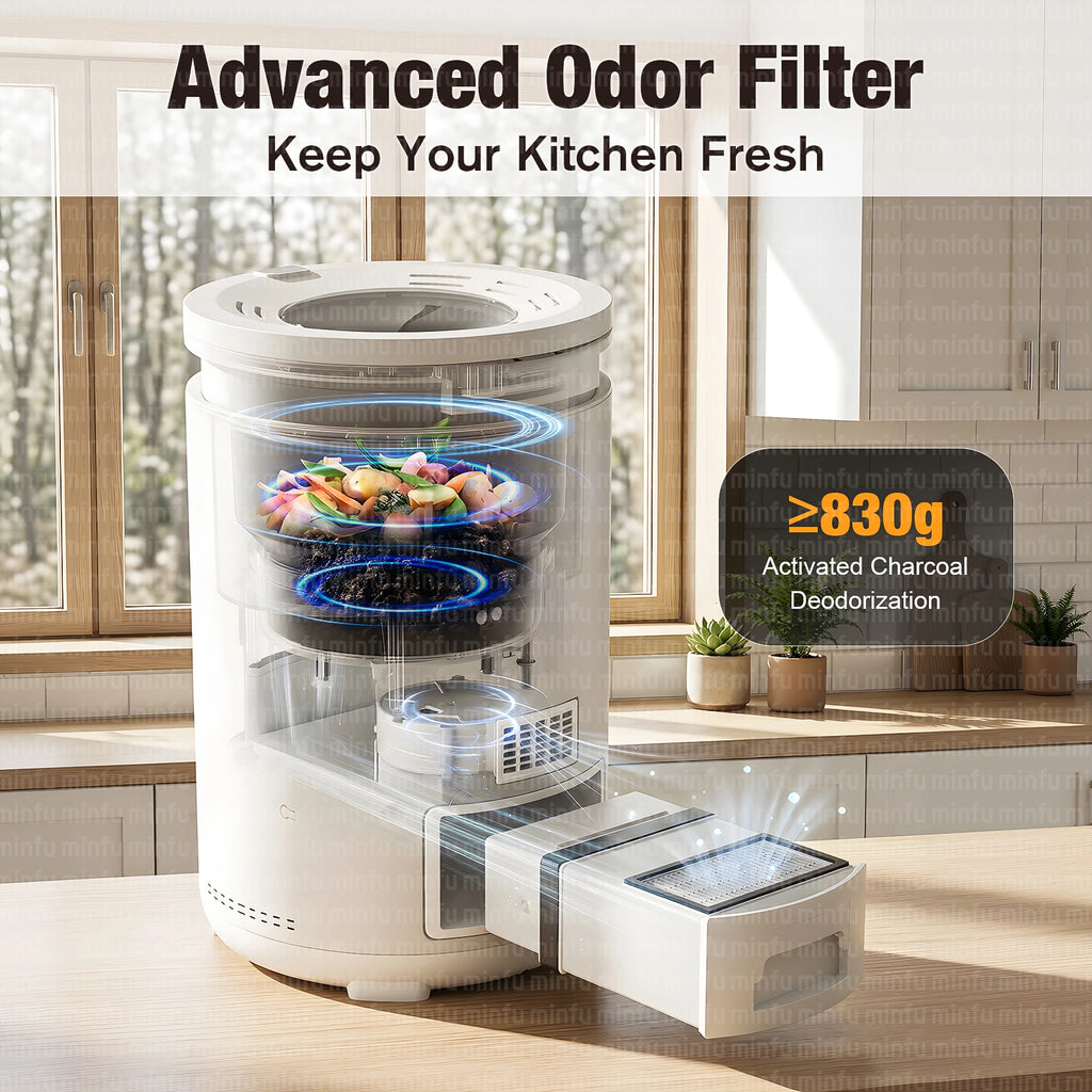 4.5L Automatic Electric Food Composter Odorless Home Kitchen Food Waste Composting Machine