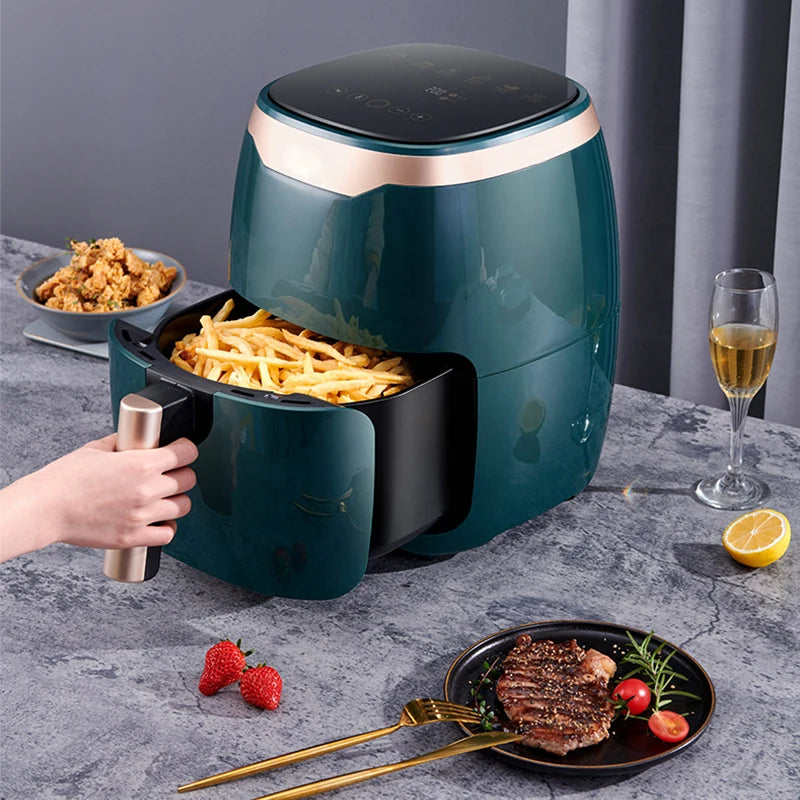 8L Air Fryer Household Large-Capacity Electric Fryer Intelligent Oil-free Multi-function Electric Fryer Microcomputer LED Touch