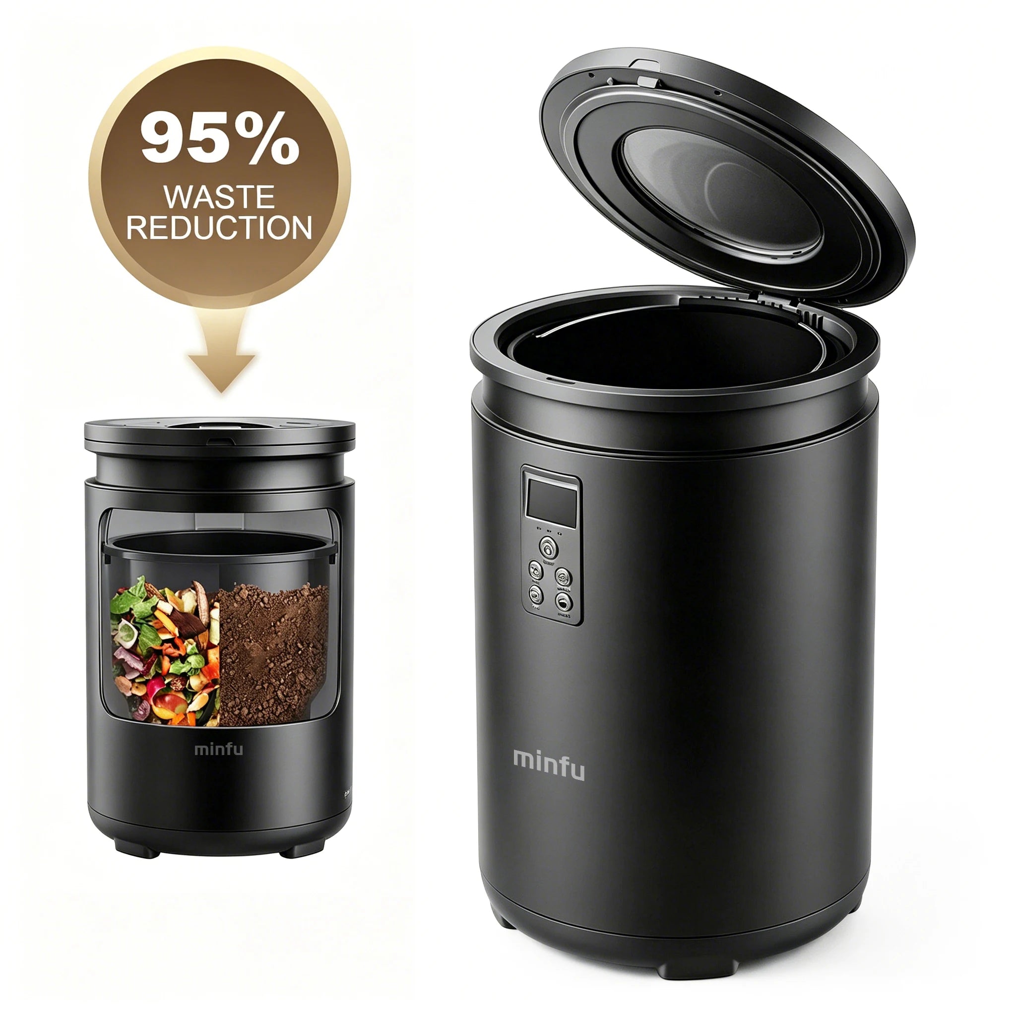 4.5L Automatic Electric Food Composter Odorless Home Kitchen Food Waste Composting Machine