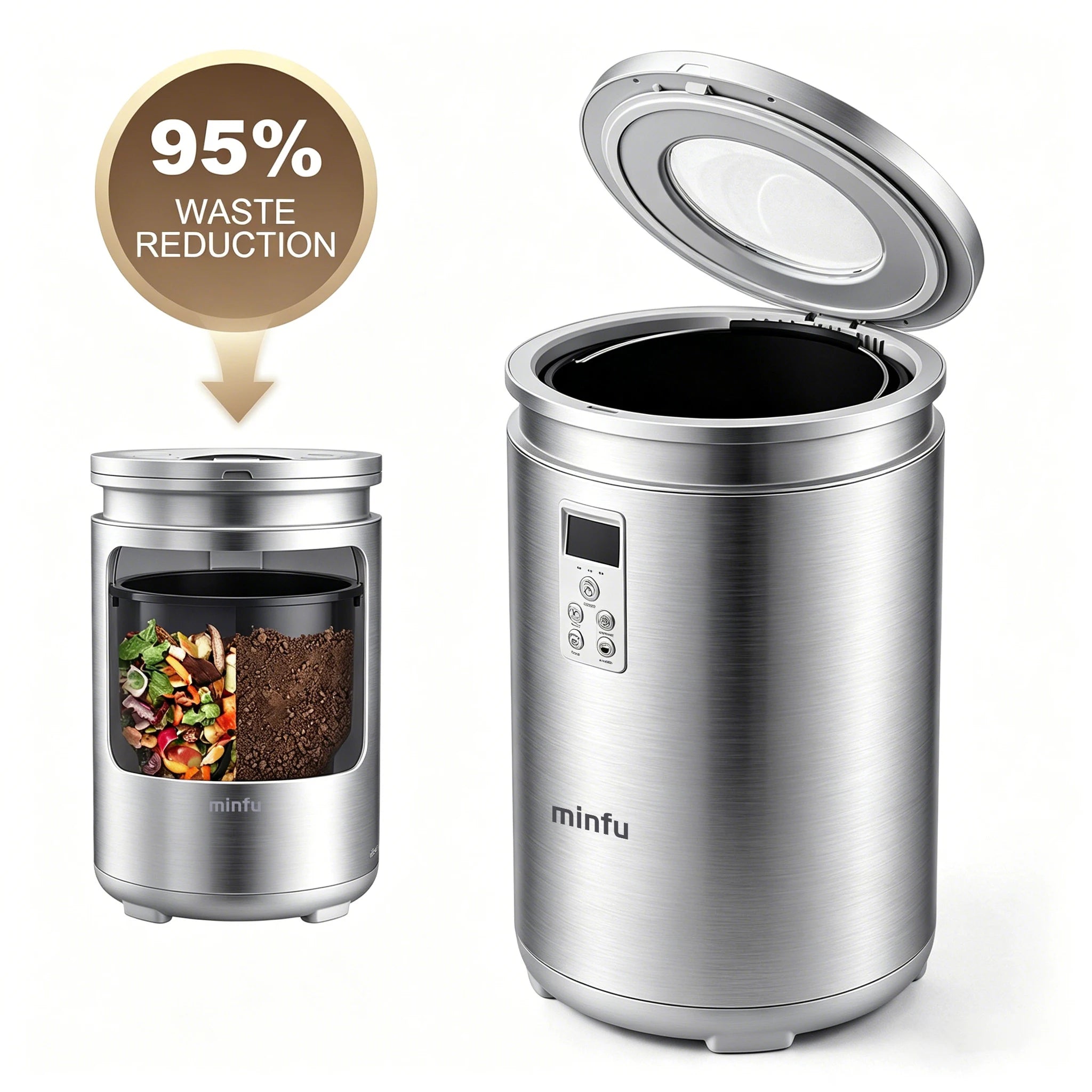 4.5L Automatic Electric Food Composter Odorless Home Kitchen Food Waste Composting Machine