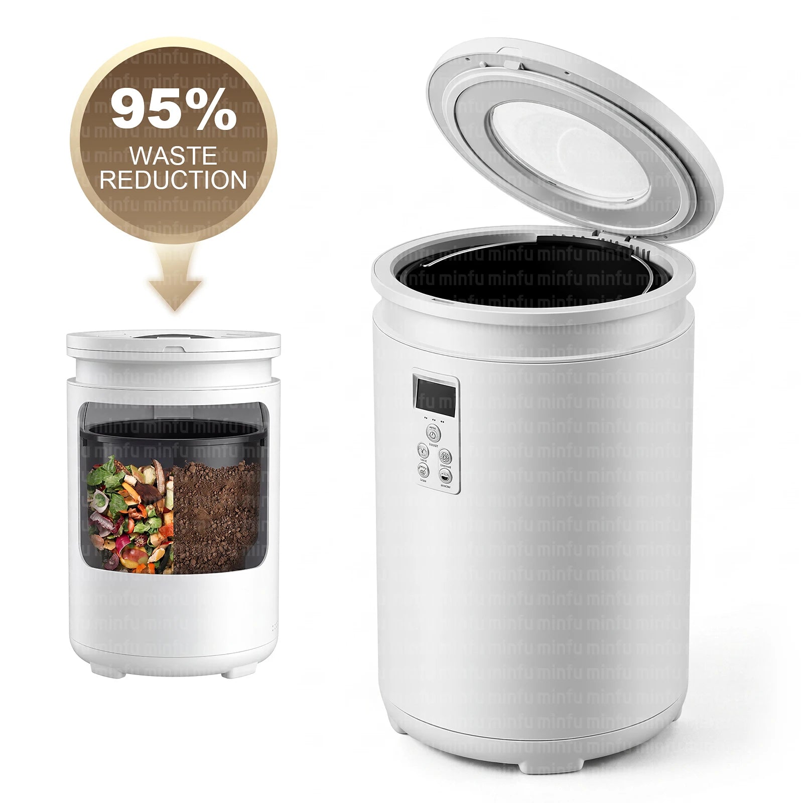 4.5L Automatic Electric Food Composter Odorless Home Kitchen Food Waste Composting Machine