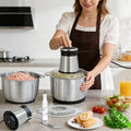 Electric Meat Grinder 110V Stainless Steel Food Processor 2 Speed Mincer Kitchen Chopper for Vegetables Meat Home Use